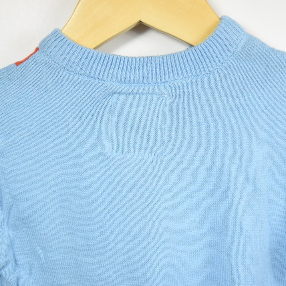 Blue argyle patterned sweater - Picture 7 of 7
